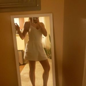 Hollister white jumpsuit S